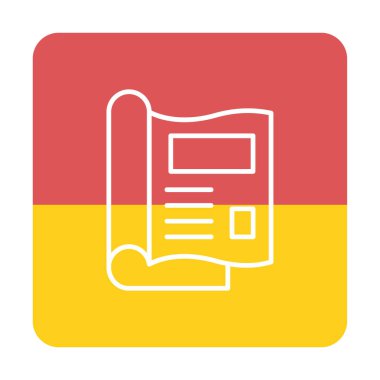 dergi simgesi, vektör illüstrasyonu basit tasarım