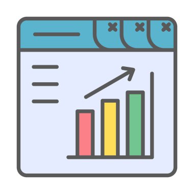 büyüme grafik simgesini, vektör çizim