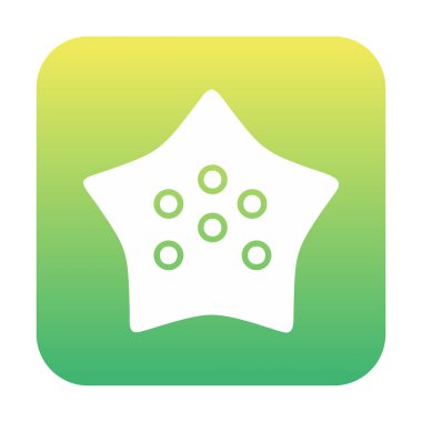 denizyıldızı düz ikon vektör çizimi 