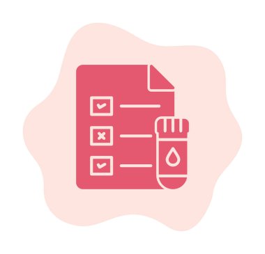 Tıbbi Test Raporu ikon vektör illüstrasyonu 