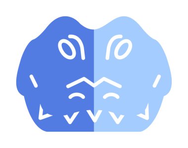 Basit timsah simgesi, vektör illüstrasyonu