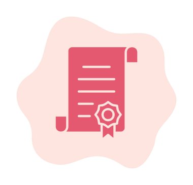 Sertifika vektör simgesi modern basit illüstrasyon                                 