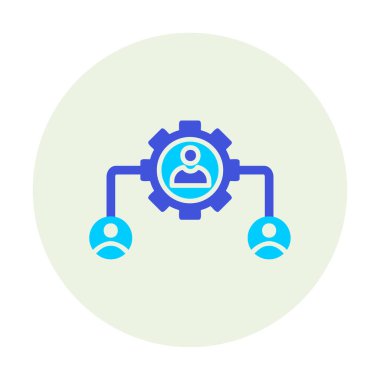 Modern basit düz yönetim simgesi vektörü 