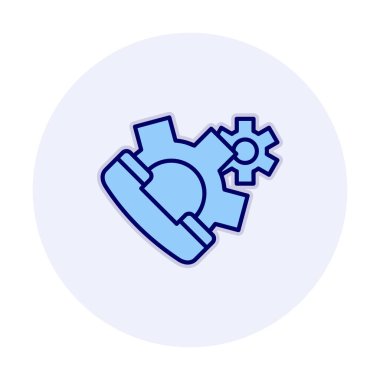 Basit Çağrı Ayarları simgesi, vektör illüstrasyonu