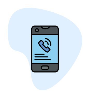 Basit bir telefon görüşmesi. simge illüstrasyonu  