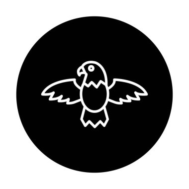 Kartal kuş simgesi, vektör illüstrasyonu  