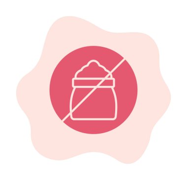 Şeker işareti yok, vektör illüstrasyonu  