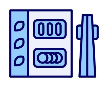 Basit Japon Bento kutusu simgesi, vektör illüstrasyonu