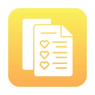 Dilek listesi. Web simgesi basit illüstrasyon 