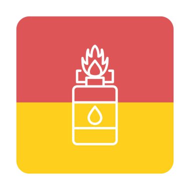 düz Kamp Gaz ikonu vektör çizimi 