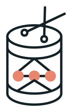 Davullar web simgesi, vektör illüstrasyonu