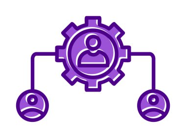 Modern basit düz yönetim simgesi vektörü 