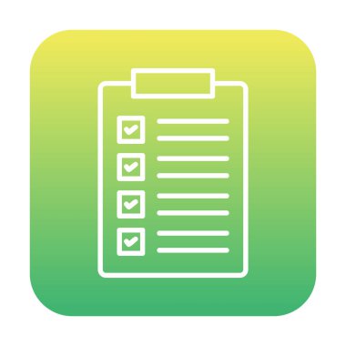 Kontrol Listesi web simgesi, vektör illüstrasyonu 