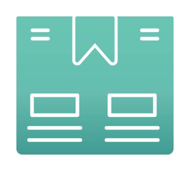 Taşıma Kutusunun vektör illüstrasyonu modern simge                             