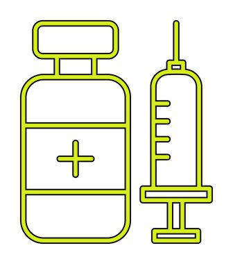Aşı ikonu vektör illüstrasyon tasarımlı şırınga