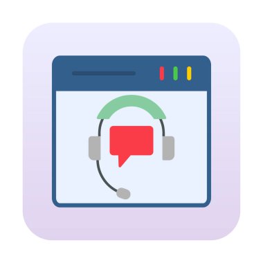 Modern Çevrimiçi Online Destekleyici element tasarımının vektör illüstrasyonu                            