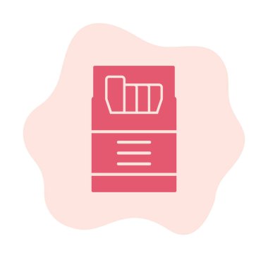 Sigara Kutusu Web simgesi, vektör illüstrasyonu 