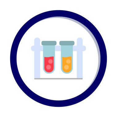 test tüpleri vektör düz renk simgesi 