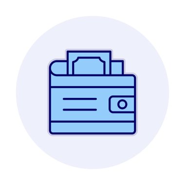 Cüzdan. simge vektör illüstrasyon tasarımı