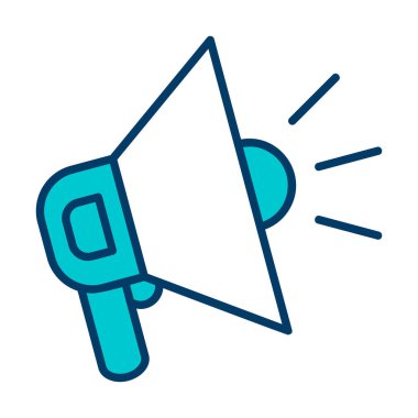 megafon ikonu. Hoparlör vektör illüstrasyonu. düz dizayn