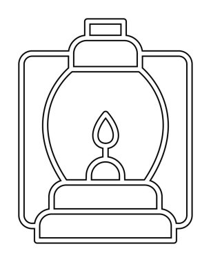 Basit düz Fener ikonu vektör illüstrasyonu 