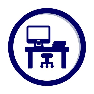 bilgisayar Resepsiyon simge vektör çizim 