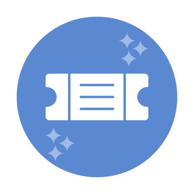 bilet simgesi, vektör illüstrasyonu basit tasarım