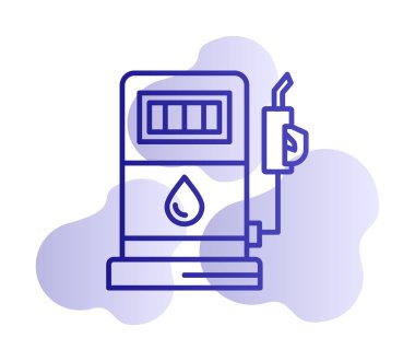 Düz Yakıt ikonu vektör çizimi