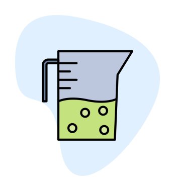 Beaker modern simgesinin vektör illüstrasyonu                          