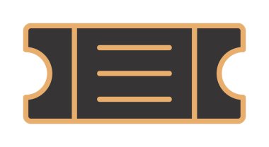 bilet simgesi, vektör illüstrasyonu basit tasarım