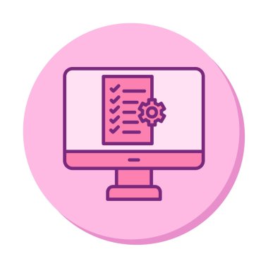 Proje Yönetimi simge vektör çizim