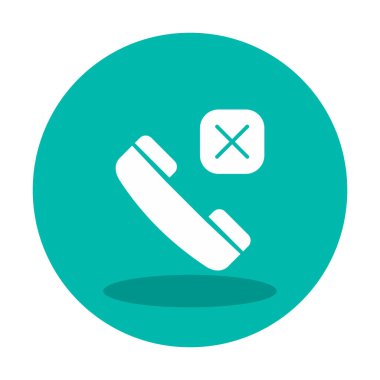 Arama telefonu Reddedilmiş simge vektör illüstrasyonu 