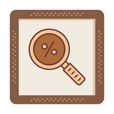 İndirimli Arama ikonu vektör illüstrasyonu