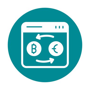 döviz kuru web sitesi vektör simgesi