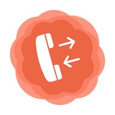 Basit bir telefon görüşmesi. simge illüstrasyonu  