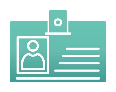 ID kart simgesi vektör illüstrasyonu                                  