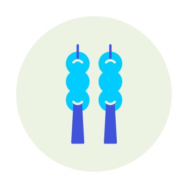 Dango tatlı ikonu, Japon mutfağı, vektör illüstrasyonu 