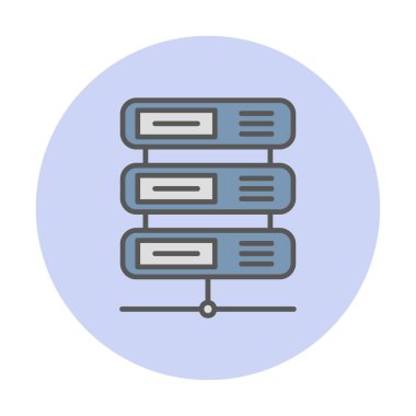 Veri sunucu simgesinin vektör illüstrasyonu 