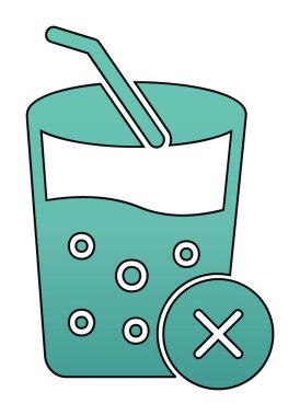 Meyve suyu işareti yok. Web simgesi basit illüstrasyon 