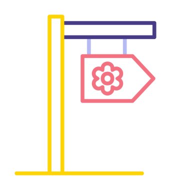 Tabela düz simgesi, vektör illüstrasyonu