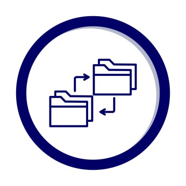 Basit Veri Kopyalama simgesi, vektör illüstrasyonu