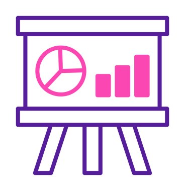 Whiteboard simgesinin vektör illüstrasyonu