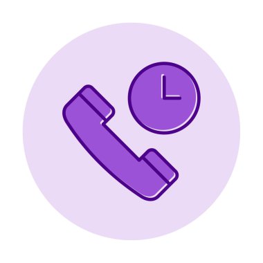 Basit Arama Bekleme simgesi, vektör illüstrasyonu