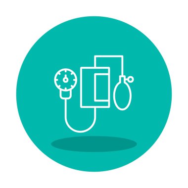 Basit Kan basıncı ölçüm simgesi, vektör illüstrasyonu