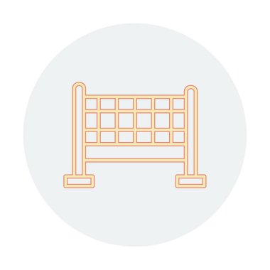 voleybol net simge vektör çizim