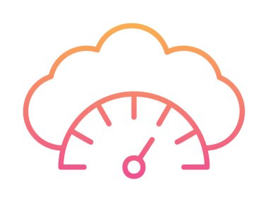  Gösterge düz simgesi, vektör illüstrasyonu 