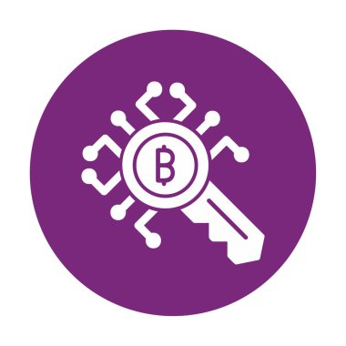 düz Şifreleme Anahtarı simgesi. vektör ince çizgi çizimi.