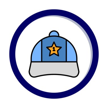 Bir numaralı simge ile kapağın vektör illüstrasyonu 