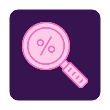 İndirimli Arama ikonu vektör illüstrasyonu