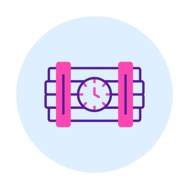 Zaman bombası ikonu vektör illüstrasyonu.